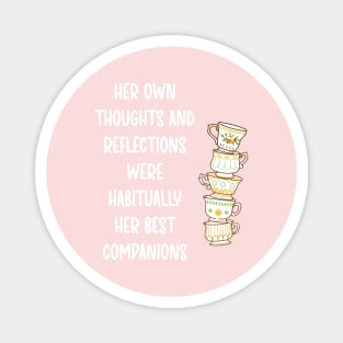 Jane Austen Teacup Stack (Yellow Tones) Magnet